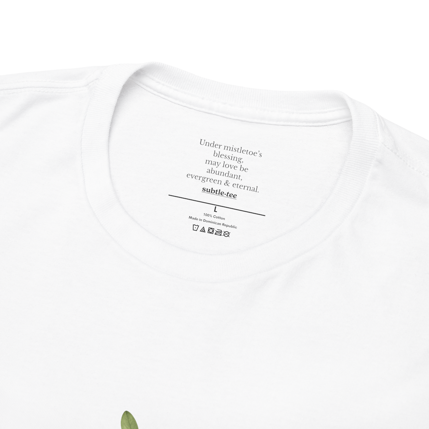 Mistletoe Blessing Tee | Minimalist Christmas Hidden Message T-Shirt