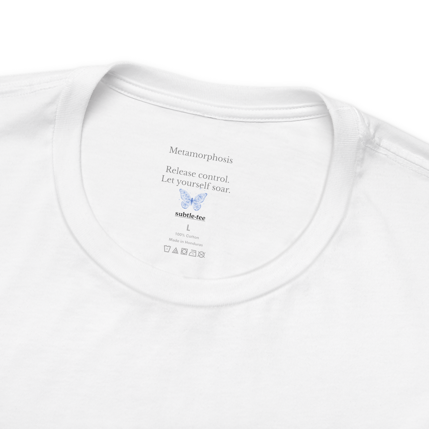 Metamorphosis Butterfly Tee | Minimalist Transformation Hidden Message T-Shirt