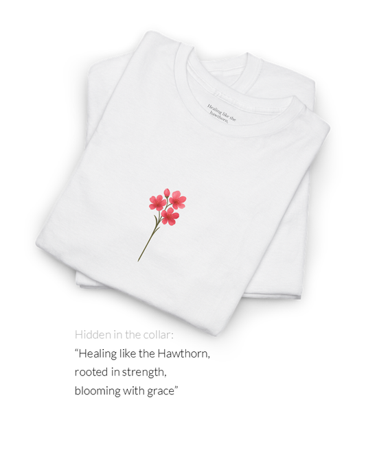 May Hawthorn Birth Flower Tee | Minimalist Thoughtful Birthday Gift T-Shirt for Her