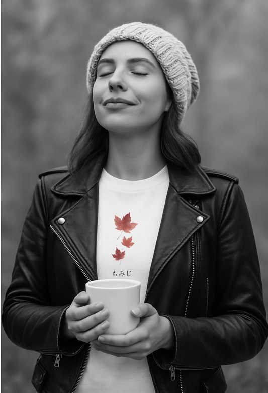Momiji Tee | Red Maple Leaf Hidden Mantra T-Shirt
