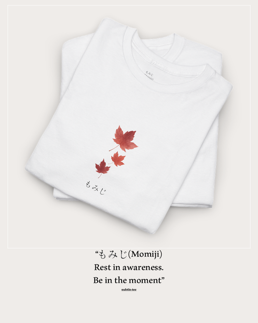 Momiji Tee | Red Maple Leaf Hidden Mantra T-Shirt