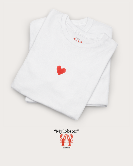 My Lobster Tee | Minimalist Valentine Hidden Message T-Shirt for Her