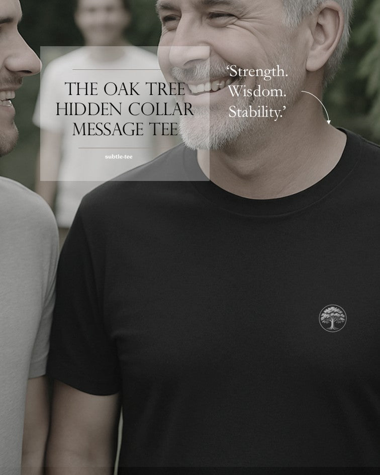 Oak Tree Tee | Strength Wisdom Stability Minimalist Gift T-Shirt for Dad or Him