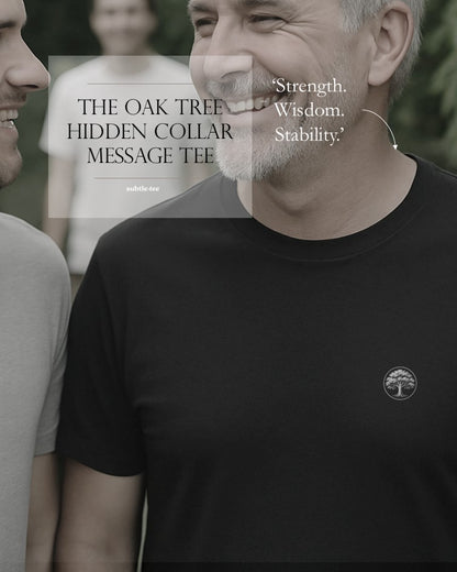 Oak Tree Tee | Strength Wisdom Stability Minimalist Gift T-Shirt for Dad or Him