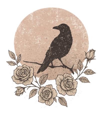 Raven Tee | Gothic Moon Halloween T-Shirt