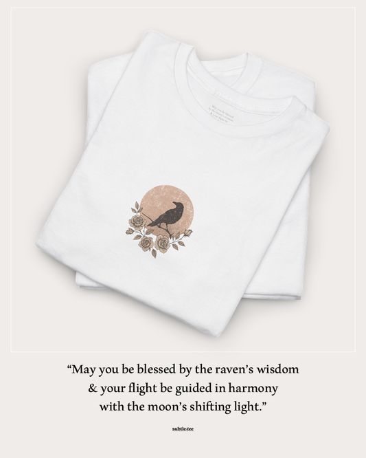 Raven Tee | Gothic Moon Halloween T-Shirt