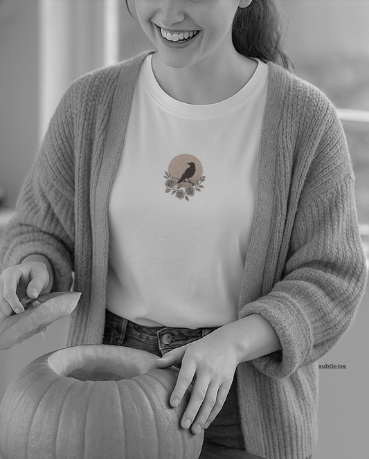 Raven Gothic Halloween T-Shirt design