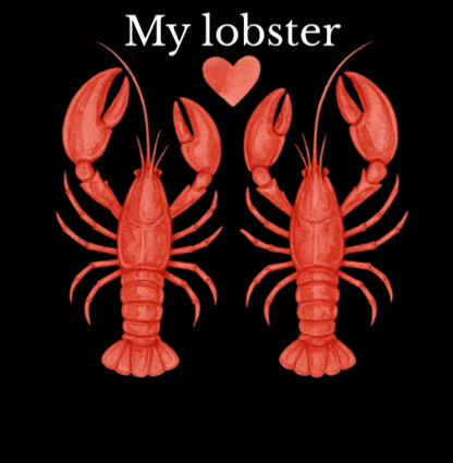 My Lobster Tee | Minimalist Valentine Hidden Message T-Shirt for Him