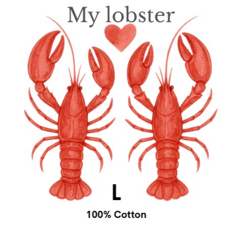 My Lobster Tee | Minimalist Valentine Hidden Message T-Shirt for Her