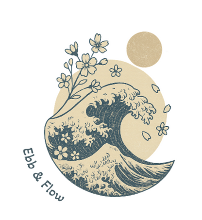 Ebb & Flow Tee | Hokusai Wave & Moon Inspirational T-Shirt