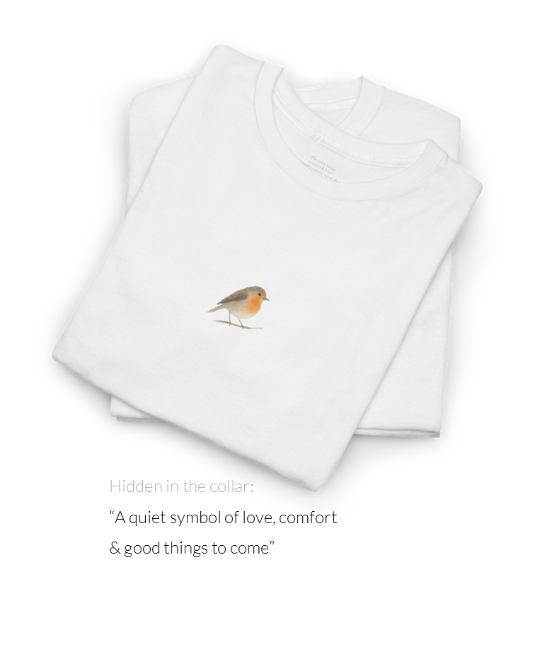Robin Tee | Minimalist Christmas Hidden Message T-Shirt