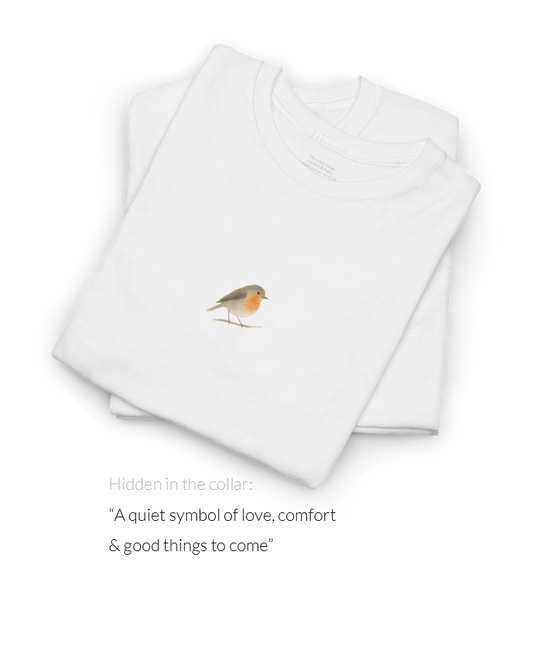 Robin Tee | Minimalist Christmas Hidden Message T-Shirt