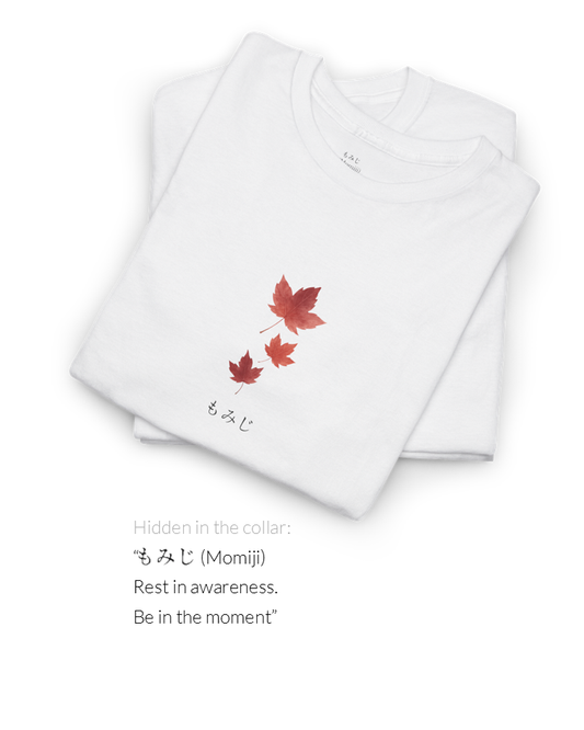 Momiji Tee | Red Maple Leaf Hidden Mantra T-Shirt