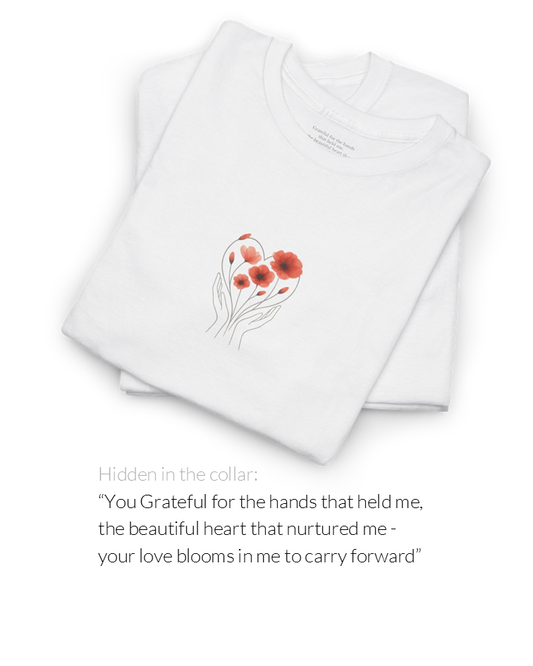 Hands That Held Me Tee | Heart, Hands & Poppy Heartfelt Gift for Mum T-Shirt