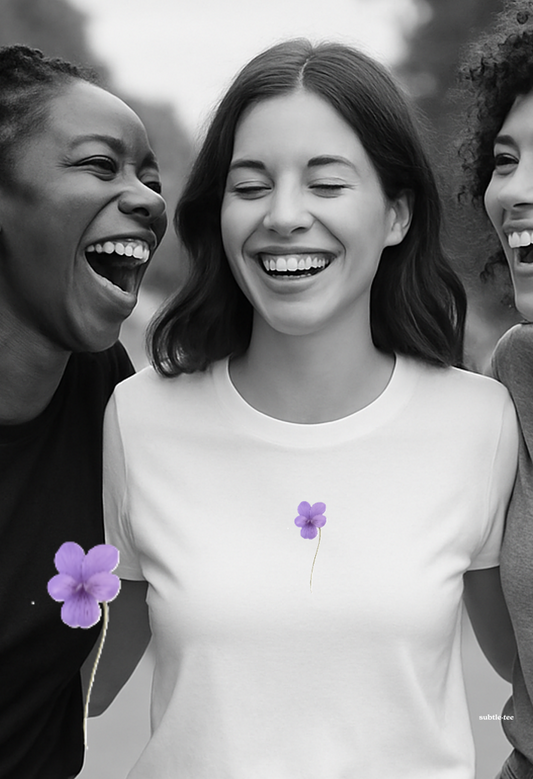 February Violet birth flower birthday T-shirt