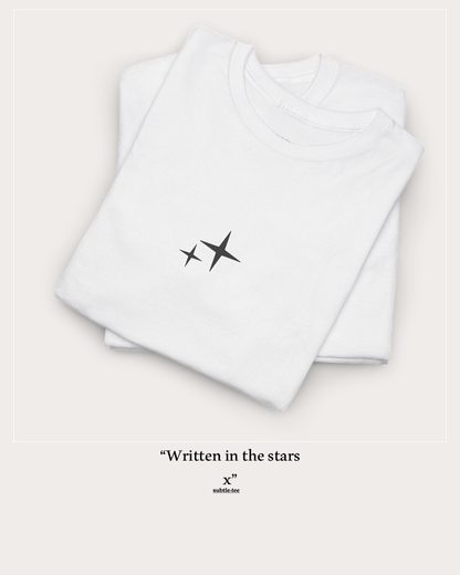Written in the Stars Tee | Minimalist Romantic Hidden Message T-Shirt for Her