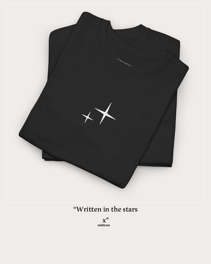 Written in the Stars Tee | Minimalist Romantic Hidden Message T-Shirt for Him