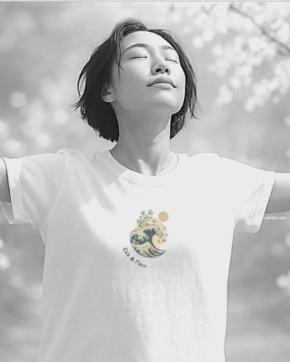 Ebb & Flow Tee | Hokusai Wave & Moon Inspirational T-Shirt