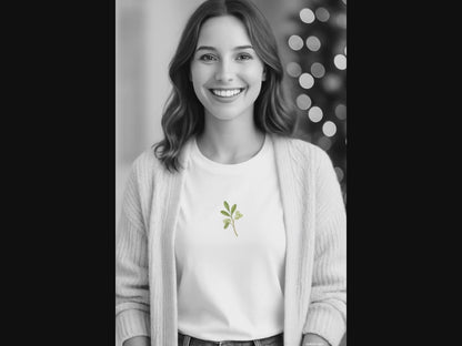 Mistletoe Blessing Tee | Minimalist Christmas Hidden Message T-Shirt