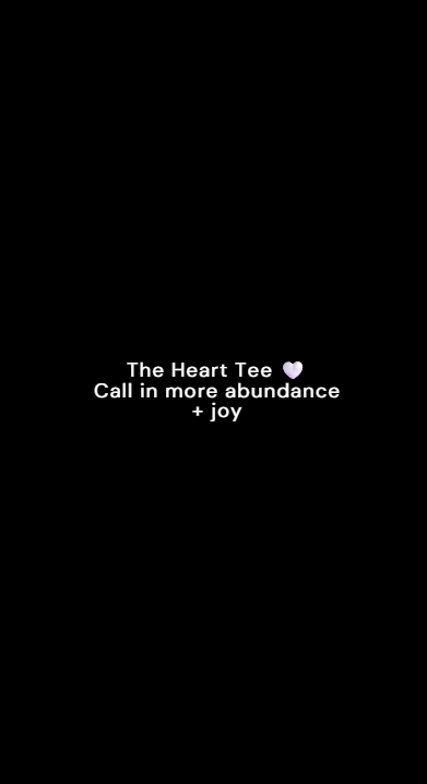 Heart Tee | Hearts and Stars Hidden Manifestation Message T-Shirt