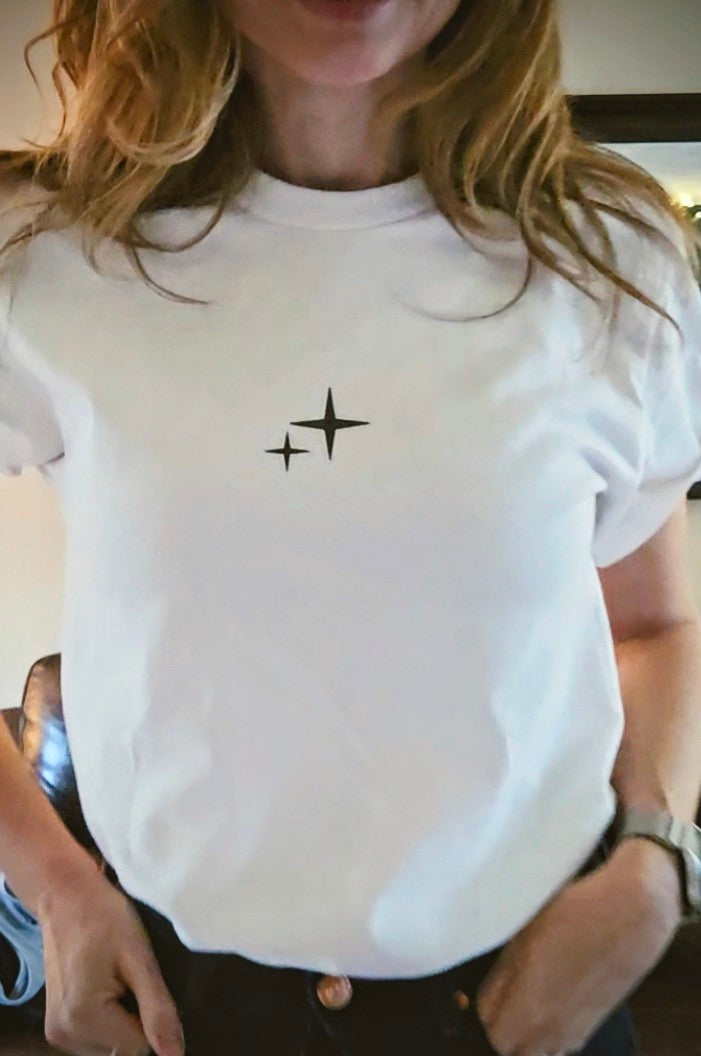 Written in the Stars Tee | Minimalist Romantic Hidden Message T-Shirt for Her